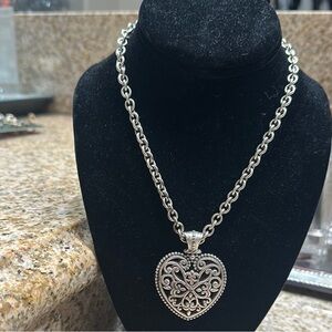 Brighton Elegant Silver Heart Pendant Necklace